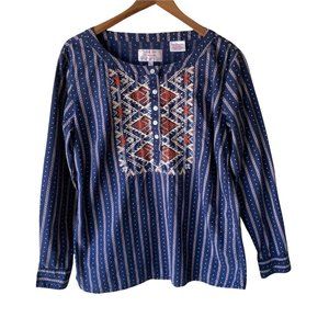 Panhandle Western Boho Embroidered Blouse